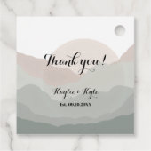 Script Boho Mountain Wedding Anniversary  Geschenkanhänger (Rückseite)