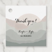 Script Boho Mountain Wedding Anniversary  Geschenkanhänger (Vorderseite)