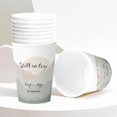 Script Boho Watercolor Mountain Anniversary Pappbecher