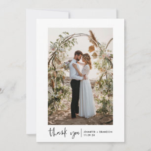 Script Boho Wedding Foto Vielen Dank Dankeskarte