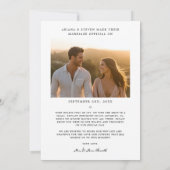 Script Boho Wir sagten Yes Rustic Wedding Foto Ankündigung (Rückseite)