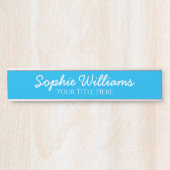 Script Bold White Schriftartes Name Title (Titel a Türschild (Vorderseite )