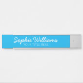 Script Bold White Schriftartes Name Title (Titel a Türschild (Vorderseite )