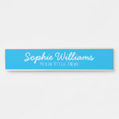 Script Bold White Schriftartes Name Title (Titel a Türschild (Vorderseite )