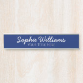 Script Bold White Schriftartes Name Title Title (N Türschild (Vorderseite )