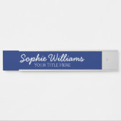 Script Bold White Schriftartes Name Title Title (N Türschild (Vorderseite )