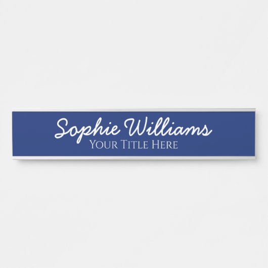 Script Bold White Schriftartes Name Title Title (N Türschild (Vorderseite )