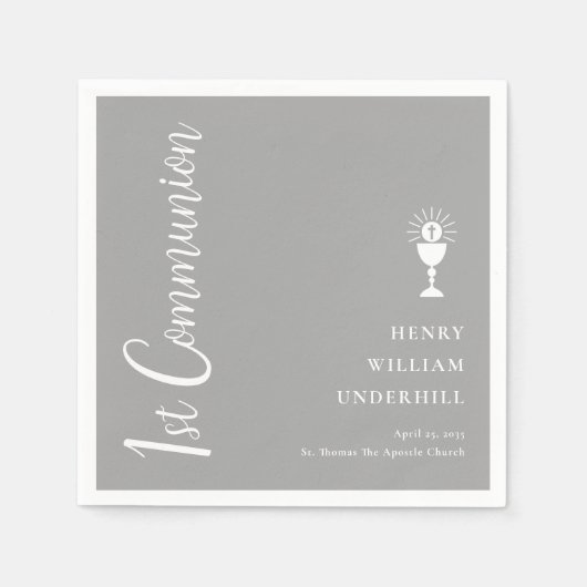 Script Boys 1. Kommunion Serviette (Vorderseite)