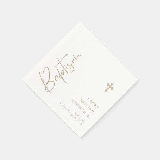 Script Boys Taufe Serviette (Ecke)