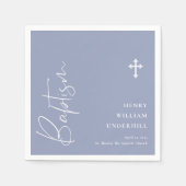 Script Boys Taufe Serviette (Vorderseite)