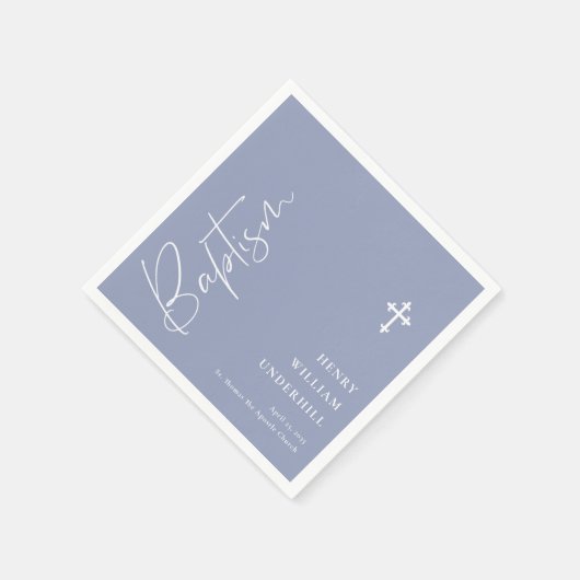 Script Boys Taufe Serviette (Ecke)