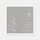 Script Boys Taufe Serviette (Vorderseite)