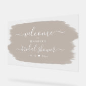 Script Brautparty Welcome Paint Beige Acrylschild (Winkel)