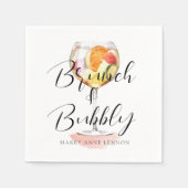 Script Bridal Brunch Cocktail Napkins Serviette (Vorderseite)
