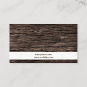 Script Brown Wood Texture Horse Foto Equine Visitenkarte (Rückseite)
