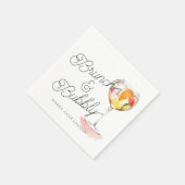 Script Brunch und Bubbly Cocktail Napkins Serviette (Ecke)