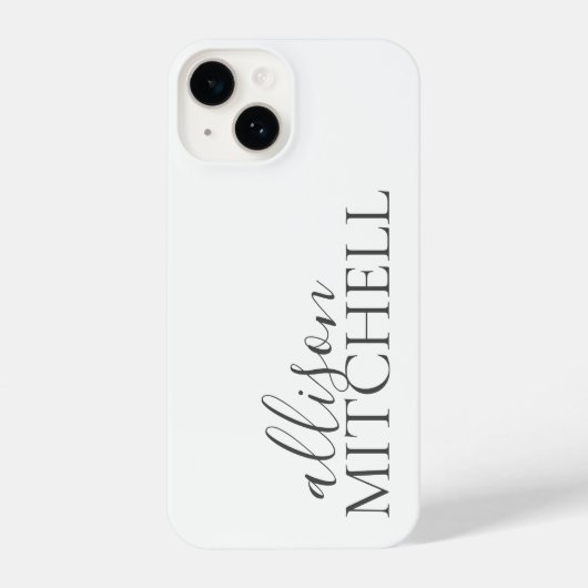 Script Calligrafy Minimalistisch iPhone Case Hülle (Rückseite)
