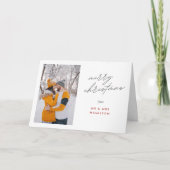 Script Calligraphie Frohe Weihnachts-Foto Urlaub Karte (Vorderseite)