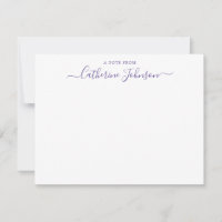 Script Calligraphy A Note from Lila Violet Pflaume