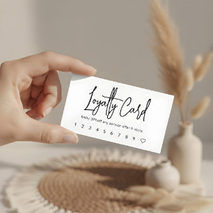Script Calligraphy Blush Pink Loyalty Card Treuekarte