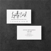 Script Calligraphy Blush Pink Loyalty Card Treuekarte