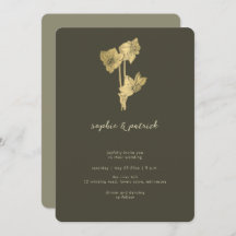 Script Calligraphy Daffodil Gold Minimal Wedding
