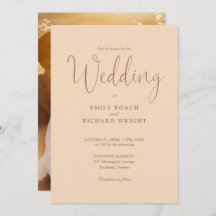 Script Calligraphy Foto Soft Peach Wedding