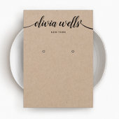 Script Calligraphy Kraft Earring Display Card