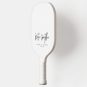 Script Calligraphy Minimalistisch Chic Personalisi Pickleball Schläger (Links)