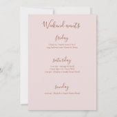 Script Calligraphy Terracotta Junggeselinnen-Absch Einladung (Rückseite)