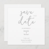 Script Calligraphy Wedding Modern Save the Date (Vorne/Hinten)