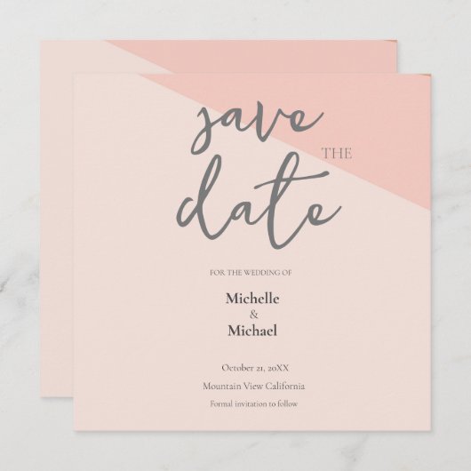 Script Calligraphy Wedding Modern Save the Date (Vorne/Hinten)