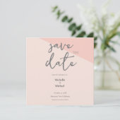 Script Calligraphy Wedding Modern Save the Date (Stehend Vorderseite)