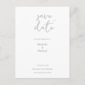Script Calligraphy Wedding Modern Save the Date Ankündigungspostkarte (Vorderseite)