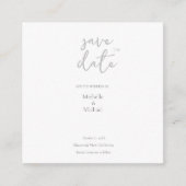 Script Calligraphy Wedding Modern Save the Date Begleitkarte (Vorderseite)