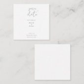 Script Calligraphy Wedding Modern Save the Date Begleitkarte (Vorne/Hinten)