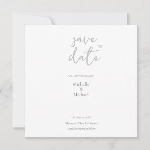 Script Calligraphy Wedding Modern Save the Date Dankeskarte