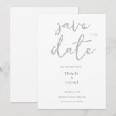 Script Calligraphy Wedding Modern Save the Date Einladung (Vorne/Hinten)