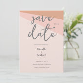Script Calligraphy Wedding Modern Save the Date Einladung (Stehend Vorderseite)