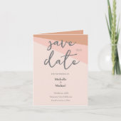 Script Calligraphy Wedding Modern Save the Date Einladung (Vorderseite)
