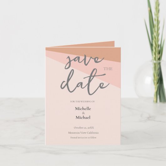 Script Calligraphy Wedding Modern Save the Date Einladung (Vorderseite)