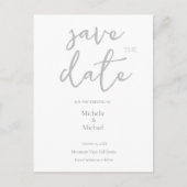 Script Calligraphy Wedding Modern Save the Date Postkarte (Vorderseite)