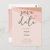 Script Calligraphy Wedding Modern Save the Date Postkarte (Vorne/Hinten)