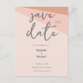 Script Calligraphy Wedding Modern Save the Date Postkarte (Vorderseite)