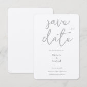 Script Calligraphy Wedding Modern Save the Date RSVP Karte (Vorne/Hinten)