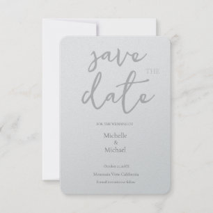 Script Calligraphy Wedding Modern Save the Date RSVP Karte
