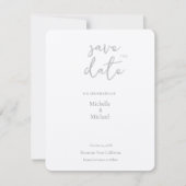 Script Calligraphy Wedding Modern Save the Date RSVP Karte (Vorderseite)