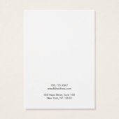 Script Calligraphy White Earring Display Card (Rückseite)