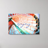 Script Carnival Ferris Wheel Foto Bold genießen Leinwanddruck (Vorderseite)