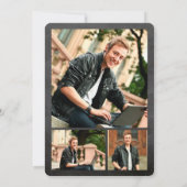 Script-Chalkboard Grad-Party für Absolventen Einladung (Rückseite)